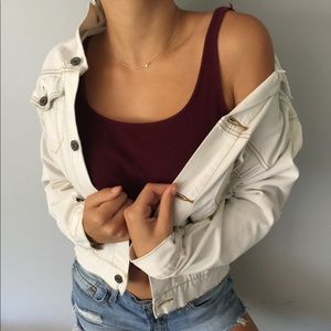 carmar white jean jacket